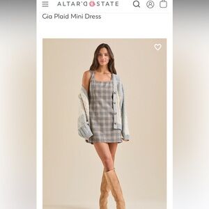 Altar’d State Gia Plaid Mini Dress